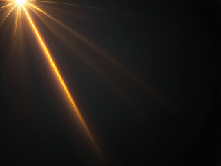 Flare light, effects sunlight, lens flare, light leaks, warm sun rays light effects, overlays or golden flare isolated on black background. effect, sunlight, ray, glow, bright, shine, sun. ai