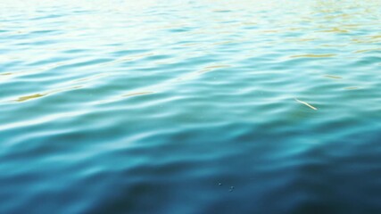 Wall Mural - Blue sea ocean, water bright light, wave  Abstract natural Video