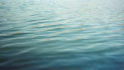 Wall Mural - Blue sea ocean, water bright light, wave  Abstract natural Video