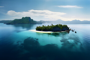 Wall Mural - lake in the mountains