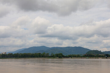 View of landscape Mekong river is beautiful nature river at thailand