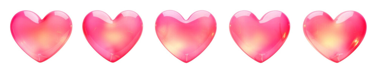 Sticker - PNG Light heart pink red.