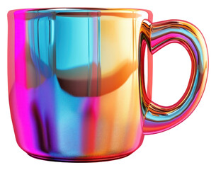 Wall Mural - Surreal abstract style mug glass metal shiny.