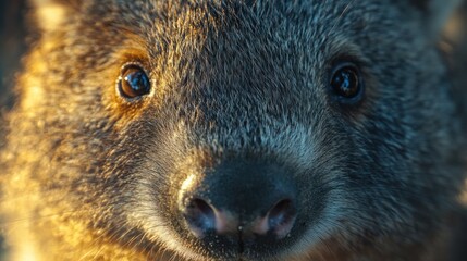 Canvas Print - Close-up Portrait of a Wombat