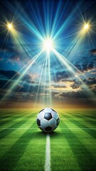 soccer ball on green field