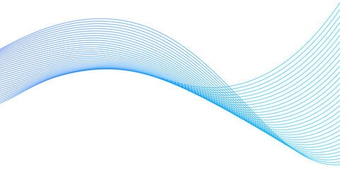 Wall Mural - Blue wave lines on white background.abstract blue lines pattern or wavy stripes for business background, Curve wave seamless pattern. Line art striped graphic template,