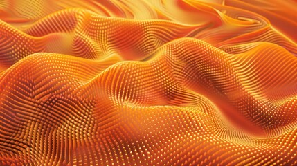 Wall Mural - Abstract Orange Wavy Pattern