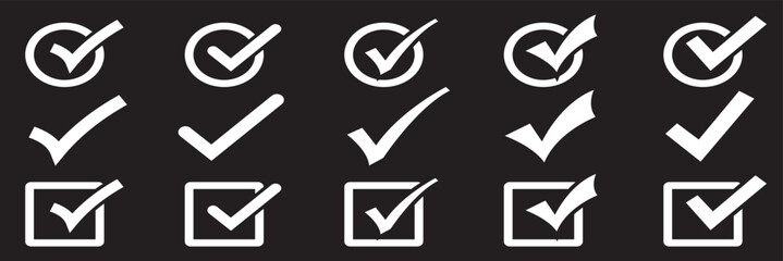 Wall Mural - check mark icon. check mark vector icon. checkmark vector illustration. vector symbols set checkmark