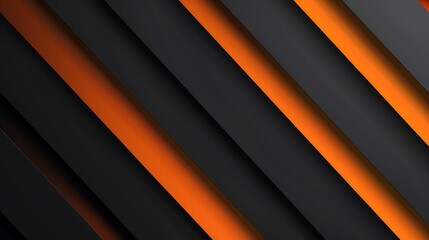 Wall Mural - Abstract Orange and Black Diagonal Stripes Background