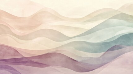 Dreamy abstract gradient background with gentle, rippling waves on a muted beige backdrop