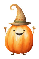 Sticker - PNG Pumpkin dancing vegetable food white background.