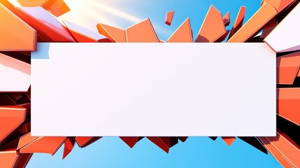 Wall Mural - Dynamic abstract background featuring shattered shapes and a blank space for text overlay. Ideal for creative projects.