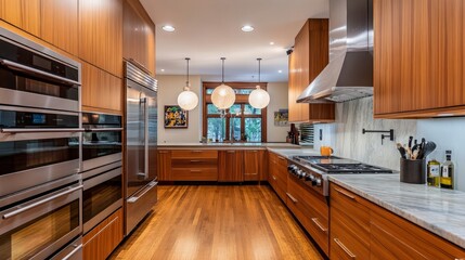 Modern Kitchen Design with Stainless Steel Appliances