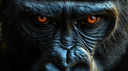 Sticker - Close Up Of A Gorilla's Eyes