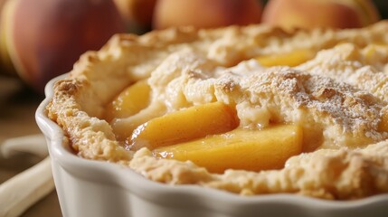 Wall Mural - Peach Cobbler Dessert