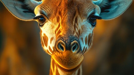 Poster - Close-up Portrait of a Giraffe