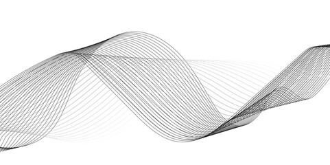 Canvas Print - modern geometric curved wavy line with various geometric lines, digital frequency track equalizer an