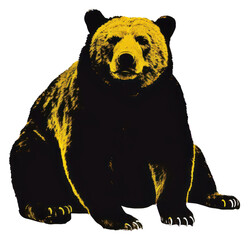 Sticker - PNG Wildlife animal mammal bear.