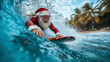 © Rieth - Santa surfing - Summer vacation