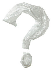 Canvas Print - PNG Plastic bag question mark white crumpled jewelry.