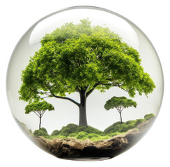 Sticker - PNG Tree sphere plant globe.