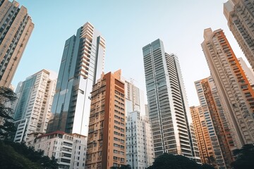 Canvas Print - Modern Skyscrapers in a Dense Urban City