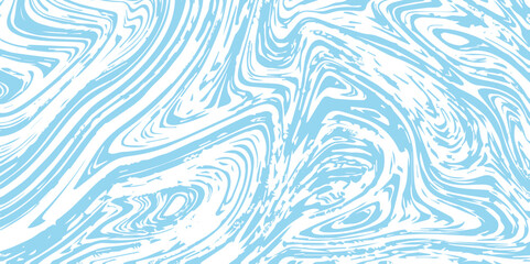 Wall Mural - abstract pattern white and blue marble texture and background. liquify swirl blue and white color ar