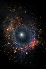 Wall Mural - spiral galaxy with black hole - cosmic beauty in deep space