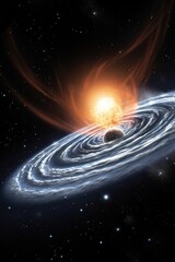 Wall Mural - cosmic dance: a starburst in a spiral galaxy