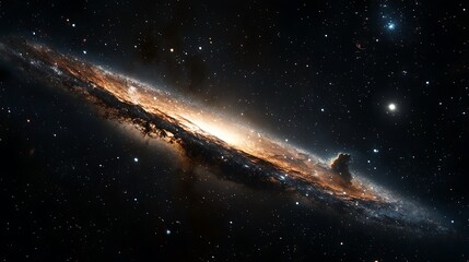 Wall Mural - A breathtaking view of a distant galaxy, swirling with stars and gas clouds, set against a backdrop of the vast, dark cosmos.