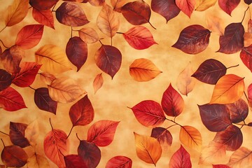 Canvas Print - autumn leaves background