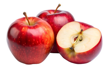 red apple isolated on transparent background png