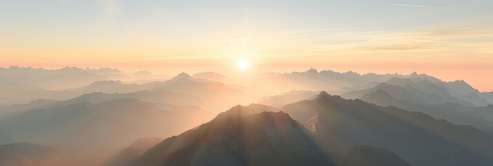 Wall Mural - sunrise over the mountains