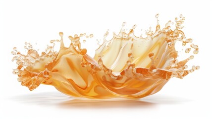 Splashes of oily liquid isolated on white background. Organic or motor oil 3D render. Drop of Cooking Oil with Air Bubbles. Icon of drop of oil or honey.