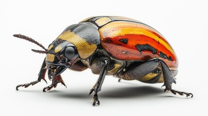 Wall Mural - Beautiful bright beetle on a white background, isolated