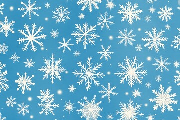 Canvas Print - seamless snowflakes pattern