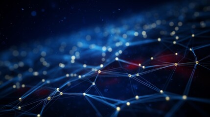 Wall Mural - Abstract Network Connection - Digital Technology Background