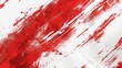 © luck - Abstract red and white grunge background texture with brush strokes and paint splatters.
