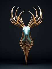 Wall Mural - Surreal deer antlers