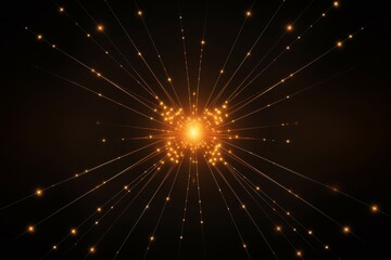 Wall Mural - Abstract Golden Light Burst - Cosmic Energy Background