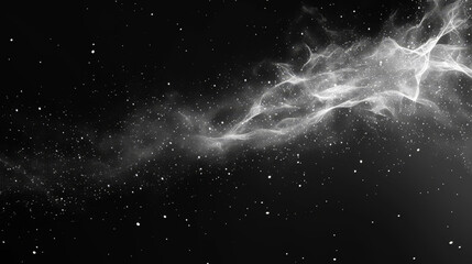 Wall Mural - A remarkable cosmic dust cloud stretches across the darkness of space, with stars twinkling in the background, creating a mesmerizing celestial view.