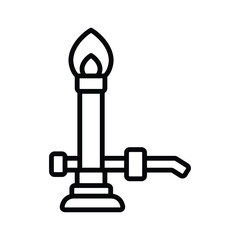 Wall Mural - Chemical potion heater icon line vector design in trendy style