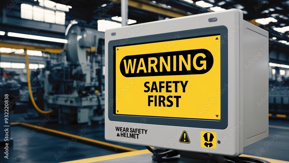 Safety first sign warning factory industry safety helmet for employee ...