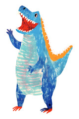 Poster - PNG Happy dinosaur celebrating art abstract painting.