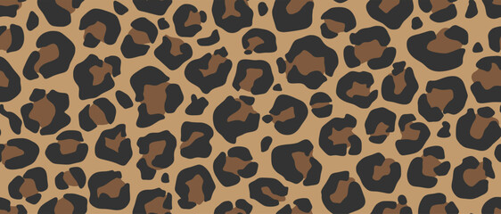 Wall Mural - Animal skin leopard pattern.