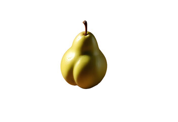 Wall Mural - pear on white background