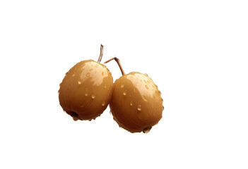 Wall Mural - three acorns isolated on white