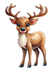 Sticker - PNG Christmas reindeer cartoon animal mammal.