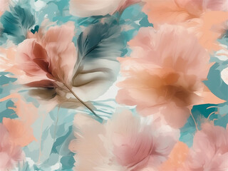 Soft pastel floral pattern with gentle colors