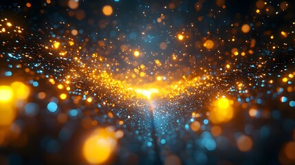 speed of light in space on dark background. abstract